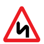 Double bend first to left