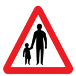 Pedestrians in road ahead