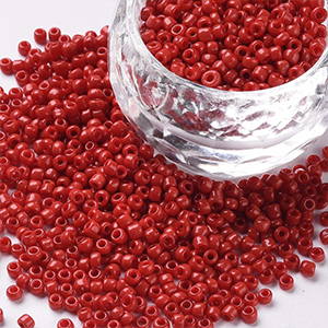 73945 Glass Seed Beads 2mm ,For Jewellery 2mm/50gr//Ø0.8mm Red Color,  ,Material ,,Beads (1 4) () - Suzukyoto