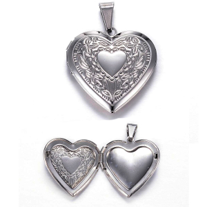 10pcs Antique Silver Color Heart Charm Pendants Jewelry