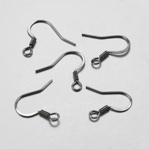 76052 Stainless Steel Earring Hooks ,For Jewellery 17X18mm/4Pair