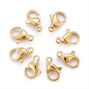 LOBSTER CLAW Clasp 13x8mm Gold Plated