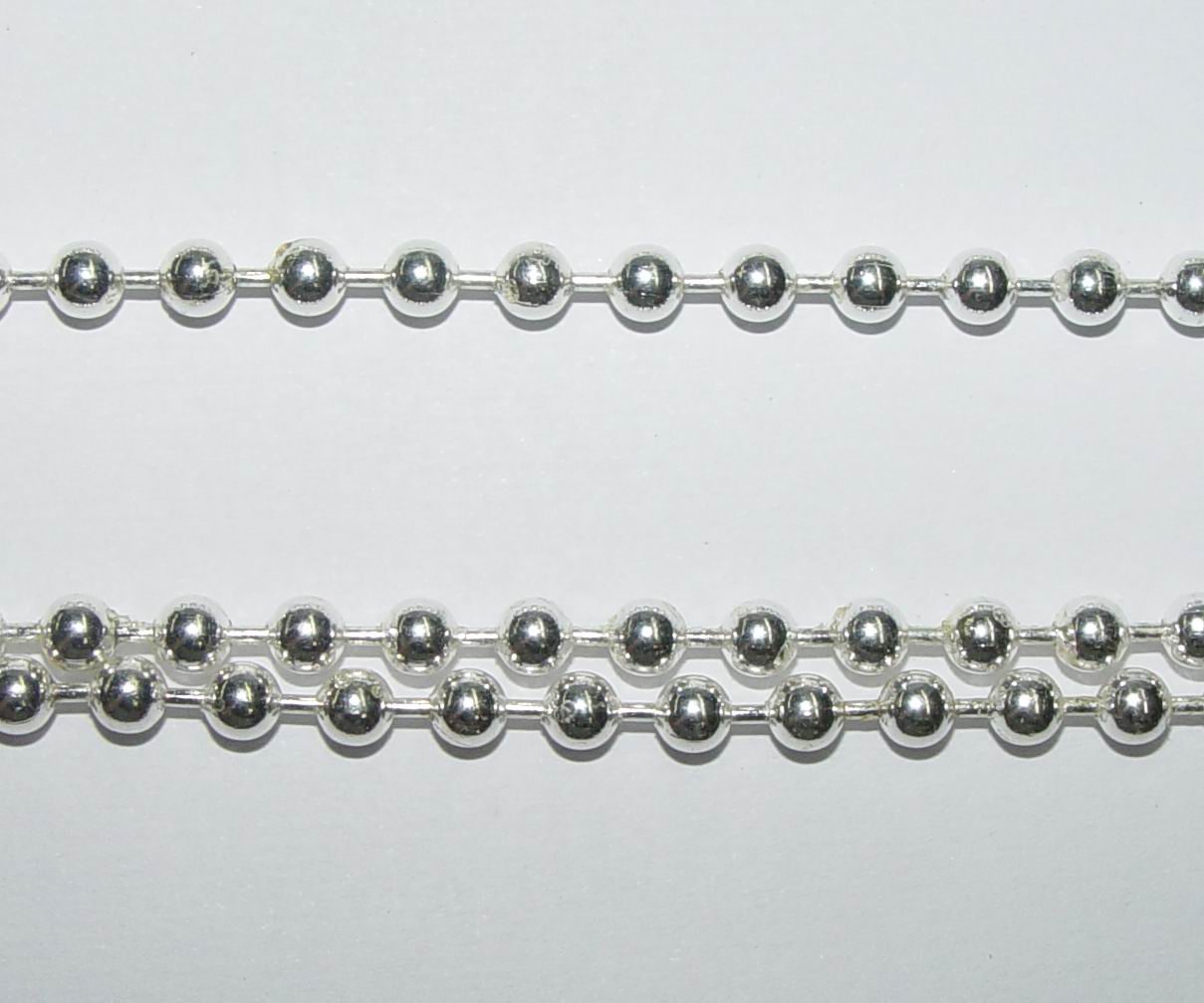 CH11379 Chains Metal Per Meter,Ball Chain ,4,5mm/1Meters ,Silver Plated ...