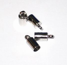 CH20602 Metal End caps with hook For Jewellery 10X3mm/10Pcs