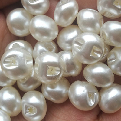 8mm - 12.5mm Copper Foot White Black Mushroom Pearl Buttons For