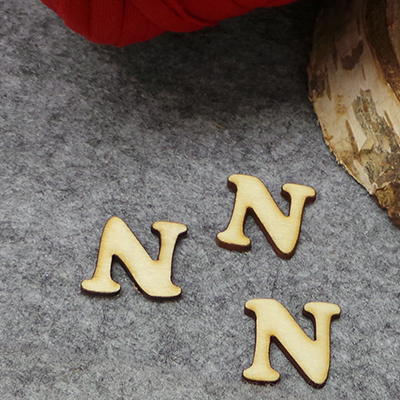 CH47690 Wooden Alphabet Letters ,For Decoration 20mm//10Pcs