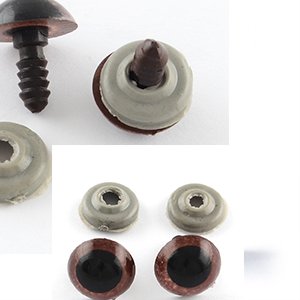 CH64565 Baby Doll Accessories DOLL SAFETY EYES Round Shape,Safety Eyes ,20mm/12Pcs  ,Brown Color (120 26) () - Suzukyoto