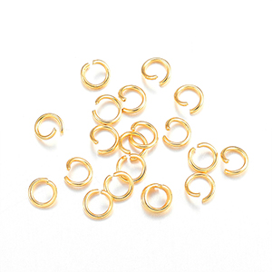 100pcs Gold-plate Stainless Steel Open Jump Rings For Jewelry